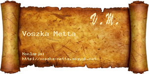 Voszka Metta névjegykártya